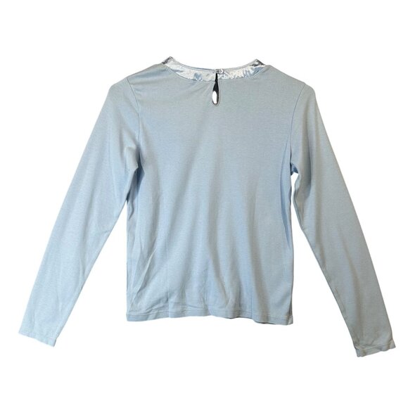 Gap Kids Light Blue V-Neck Top With Satin Trim Girls Size 12 NWT - Picture 5 of 13